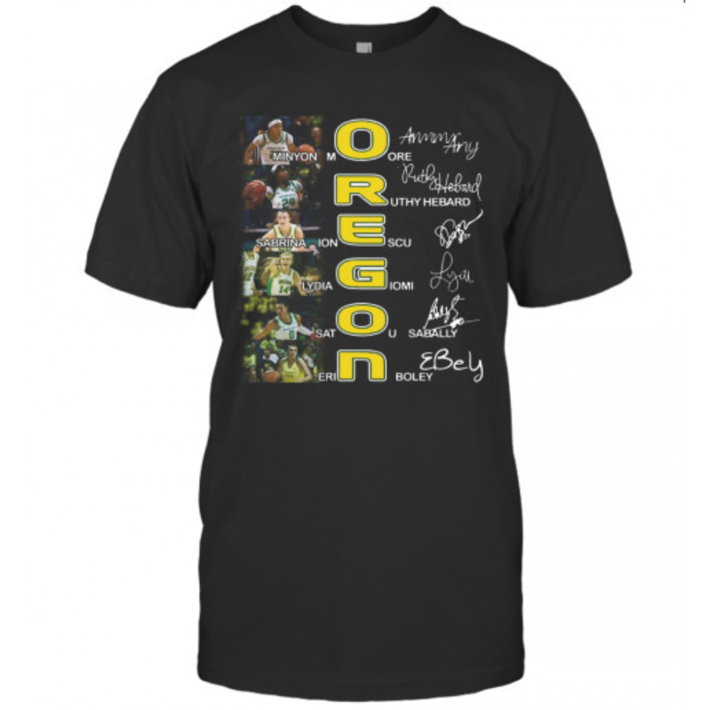 Oregon Minyon Moore Ruthy Hebard Signature Tshirt